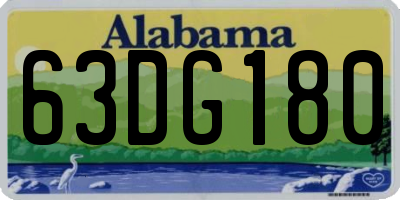 AL license plate 63DG180