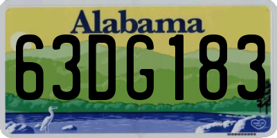 AL license plate 63DG183