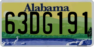 AL license plate 63DG191