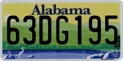 AL license plate 63DG195
