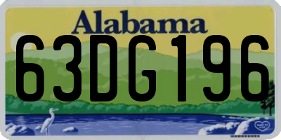 AL license plate 63DG196