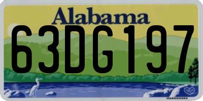 AL license plate 63DG197