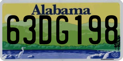 AL license plate 63DG198