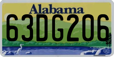 AL license plate 63DG206