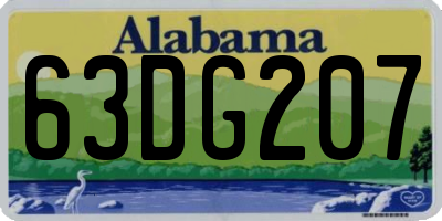 AL license plate 63DG207