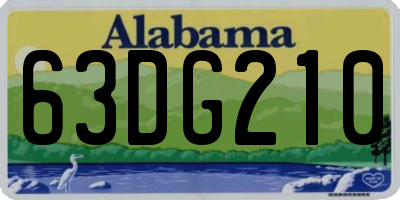 AL license plate 63DG210