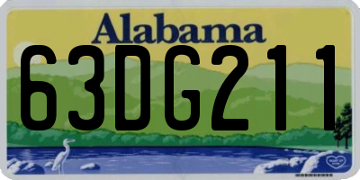 AL license plate 63DG211