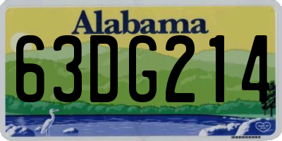 AL license plate 63DG214