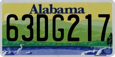 AL license plate 63DG217