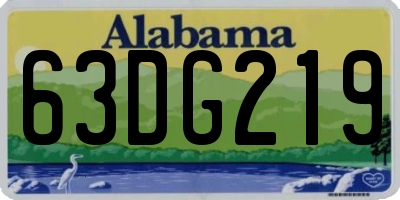 AL license plate 63DG219