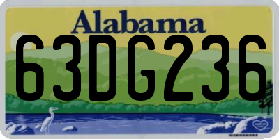 AL license plate 63DG236