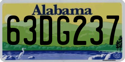 AL license plate 63DG237