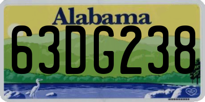 AL license plate 63DG238