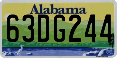 AL license plate 63DG244