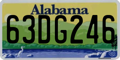 AL license plate 63DG246