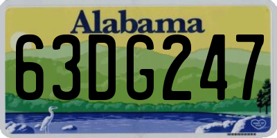 AL license plate 63DG247