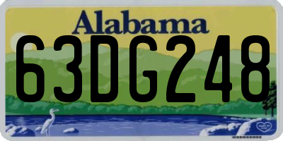AL license plate 63DG248