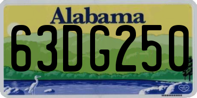 AL license plate 63DG250