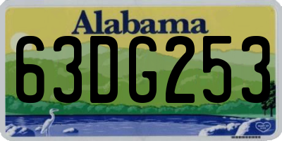 AL license plate 63DG253