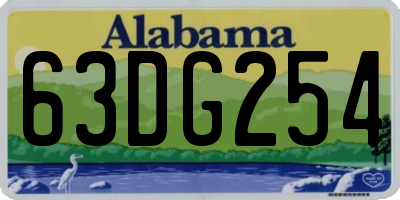 AL license plate 63DG254