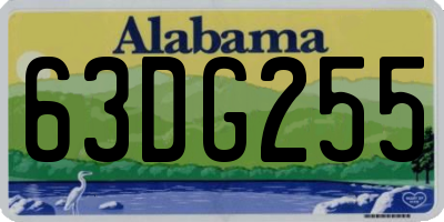 AL license plate 63DG255