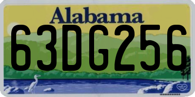 AL license plate 63DG256