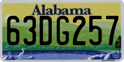 AL license plate 63DG257