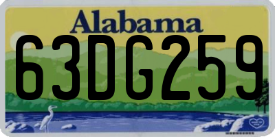 AL license plate 63DG259