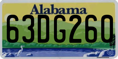 AL license plate 63DG260