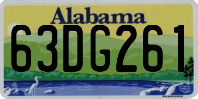 AL license plate 63DG261