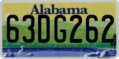 AL license plate 63DG262