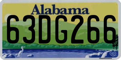 AL license plate 63DG266