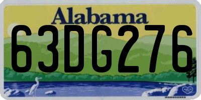 AL license plate 63DG276