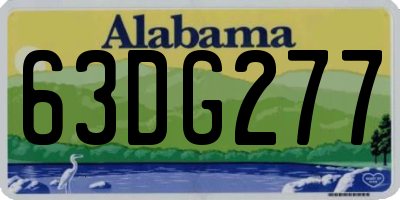 AL license plate 63DG277