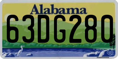 AL license plate 63DG280