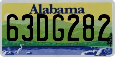 AL license plate 63DG282