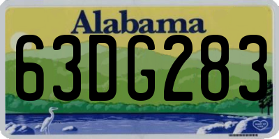 AL license plate 63DG283