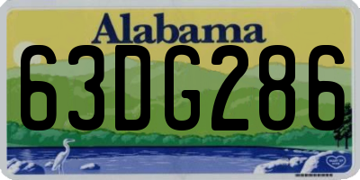 AL license plate 63DG286