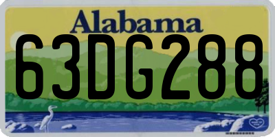 AL license plate 63DG288