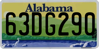 AL license plate 63DG290