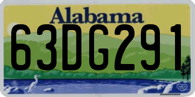AL license plate 63DG291