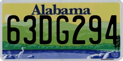 AL license plate 63DG294