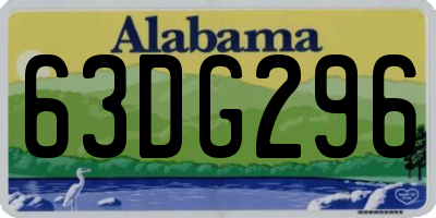 AL license plate 63DG296