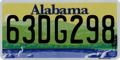 AL license plate 63DG298