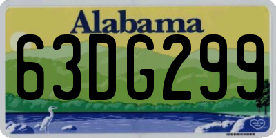 AL license plate 63DG299