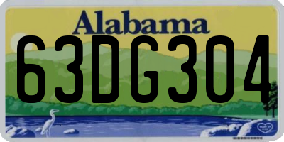 AL license plate 63DG304