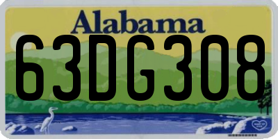 AL license plate 63DG308