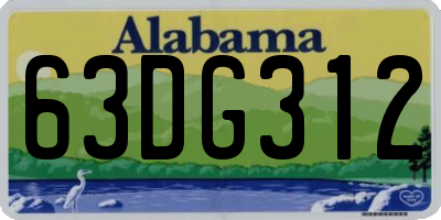 AL license plate 63DG312