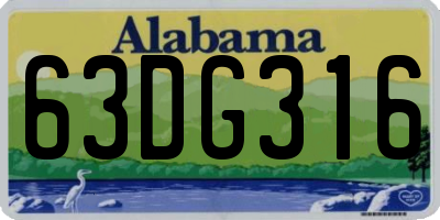 AL license plate 63DG316