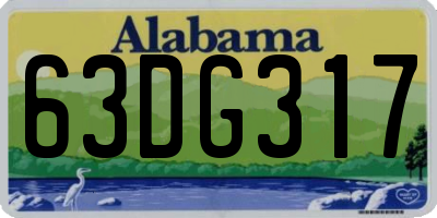 AL license plate 63DG317